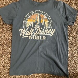 Disney Charcoal and Gold Graphic Tee large